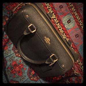 Coach navy blue satchel